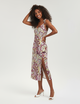 Piki Tie Strap Split Midi Dress